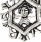 Preview: Mittelalter-Brosche - Amours - versilbert